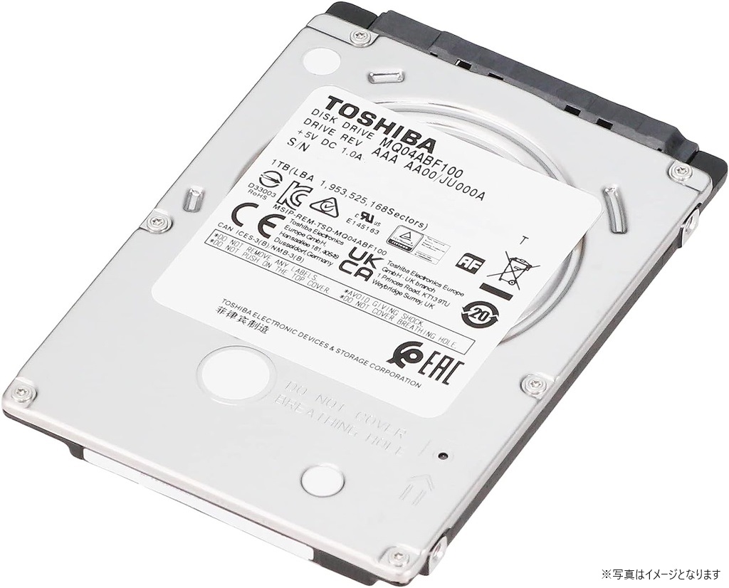 東芝 2.5インチ HDD 1TB 内蔵型 ノートパソコン ミニPC 向け 7mm 薄型